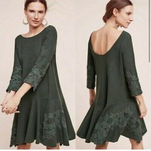 ANTHRO/MAEVE Tierra Dress - Dark Green